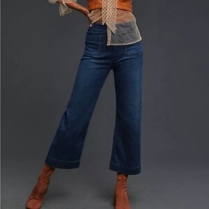 Pilcro Dark Blue Flare Jeans